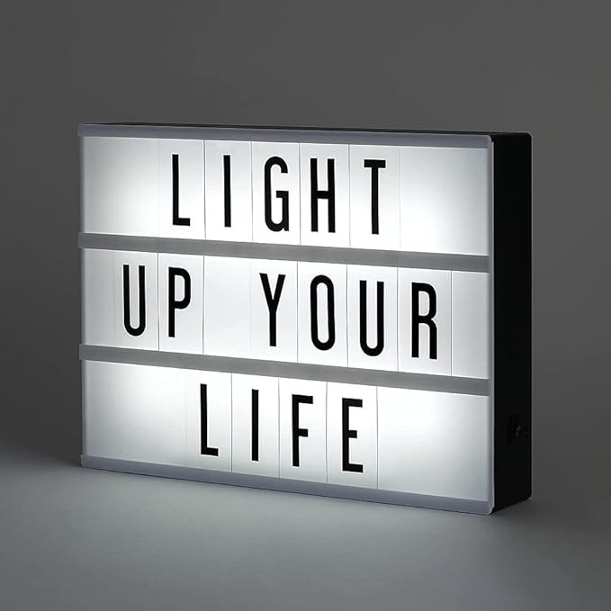 A6 Mini Cinema Light Box, Information Light Box, Personalized LED Light, 192 Letters, Numbers and... | Amazon (US)