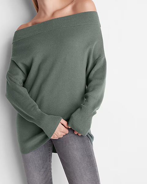 Off The Shoulder Tunic Sweater | Express