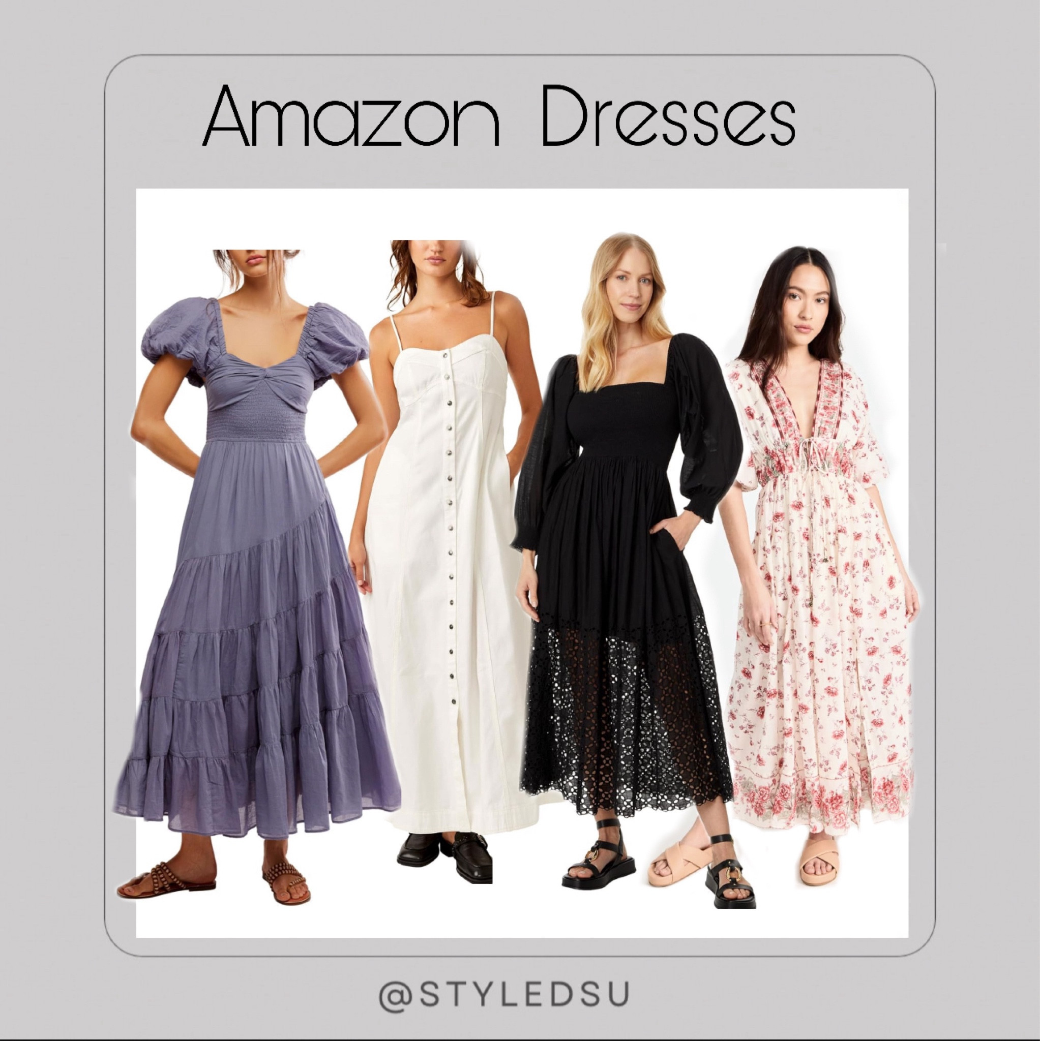 Amazon dress. 
Amazon dresses. Purple dress. White amazon dress. Black amazon dress. Floral amazon dress. Free people amazon dresses. Free people amazon dress. Poplin Bubble Mini Dress. Helsa dresses. Helsa dress. 
Brand: Free People  
Free People Women's Sally Corset Top Solid.
Brand: Free People  
Free People Women's Ribbed Seamless Tank. 
Free People womens In Your Dreams Lace Buttondown. Free People Happy Hour Stripe
Dress. 
Free People Women's Just Jill Maxi
Free People Women's Perfect Storm Midi.
Free People Women's Lysette Maxi Dress. 
Amazon lounge wear. 
Amazon fashion finds. 
Amazon 2024.
Amazon casual fit.
Amazon fashion finds 2024.
Amazon Grey set. Amazon Black two piece set. Amazon Neutral two piece set. 
Grey set. Black two piece set. Neutral two piece set. 
Women's 2 Piece Lounge Sets Summer Outfits Ribbed Knit Tank Tops Wide Leg Pants Pajamas Set Loungewear.
Spring Dresses. 
Amazon dresses. Amazon spring dresses. 
Amazon spring dress.
Spring dresses.
Revolve spring finds. Revolve spring tips. 
Spring dresses. Blue dress. Pink dress. Yellow dress. Purple dress. 
Lorelei Dress in Pink Tulle
Steve Madden . 
Amazon fashion finds. 
Amazon dress. 
Amazon viral dress. 
Amazon free people dress. 
Amazon free people sweaters. 
Amazon fashion finds. 
Amazon fall finds. 
Amazon winter finds. 
Free people under $50 
Free people sale. Amazon Prime Day, Amazon Prime Day 2024, Prime Day, #primeday2024
Amazon finds
#primeday #primeday2023 #primedaydeals 
Amazon Prime Day: Ray ban sunnies
Prime Day, Amazon prime day, Amazon finds, Amazon deals
#amazonprime2024
Amazon finds
 #liketkit 
Amazon Finds 
Amazon Essentials 
 #amazonfinds #amazon #amazonfashion #amazondresses #amazoninfluencer #amazonsale #amazondeals #amazondailydeals #amazonnew #amazonprime #fashion #sandals #walmartfinds #homedecor #workwear #sale #kids #onsale #boho ##workwear #summerdress #weddingguest #weddingguestdress #bridesmaid #bridesmaidsdress #brudesmaidsgifts 
Sale. Amazon. 
Amazon fashion. 
Amazon finds. 
Amazon blue dress. 

#LTKxAF #LTKWedding #LTKFindsUnder100