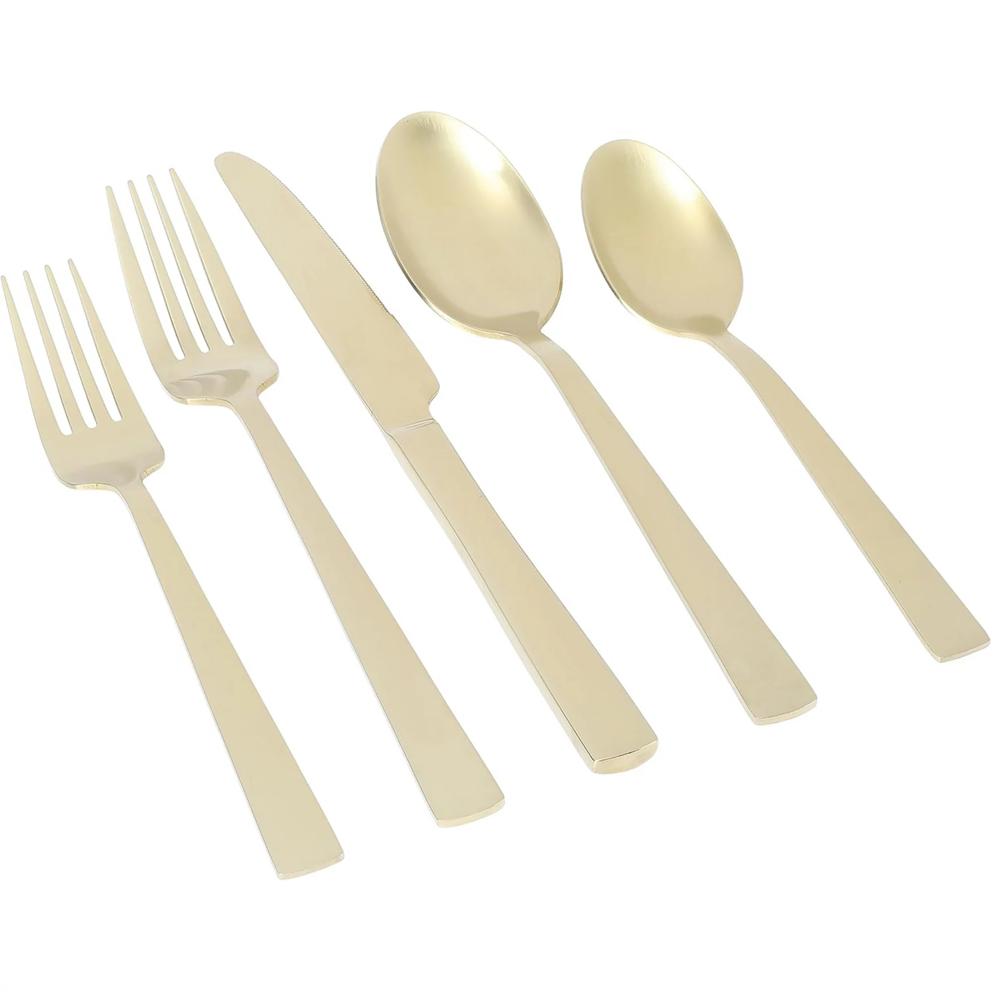 20 Piece Stainless Steel Flatware Set in Champagne Gold | Kohl's