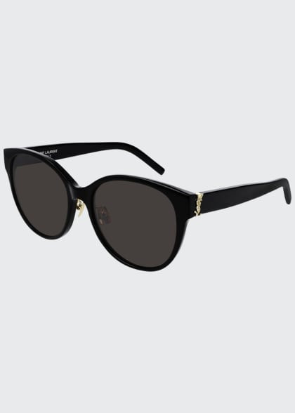 Saint Laurent SL M39 Rounded Acetate Sunglasses | Bergdorf Goodman