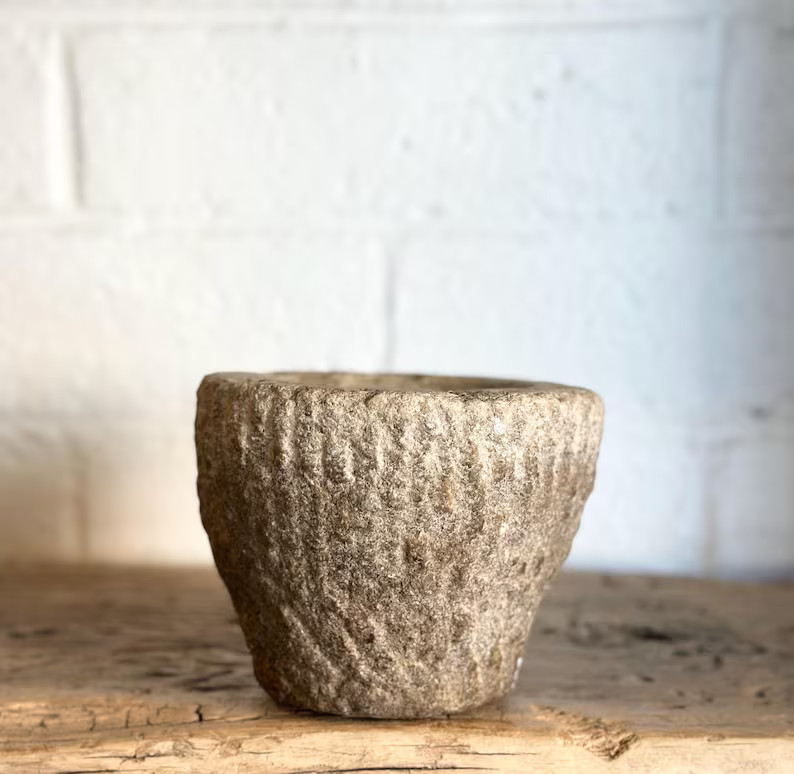 Vintage Stone Mortar - Etsy | Etsy (US)