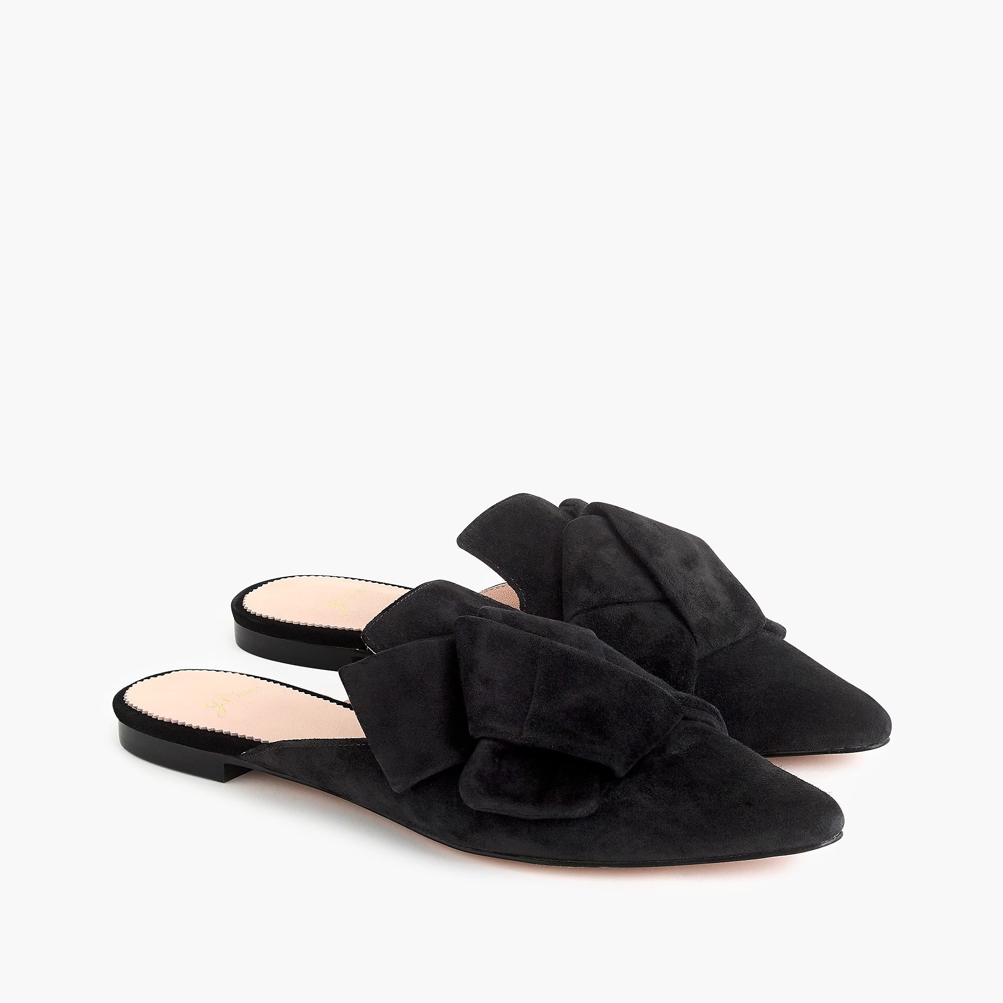 Pointed-toe slides in suede | J.Crew US