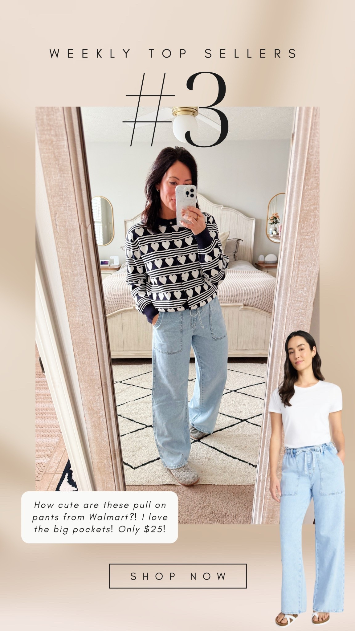 Cutest Walmart sweater for Valentine’s Day! In a medium sweater, medium pants 

#LTKSeasonal #LTKSaleAlert #LTKootd