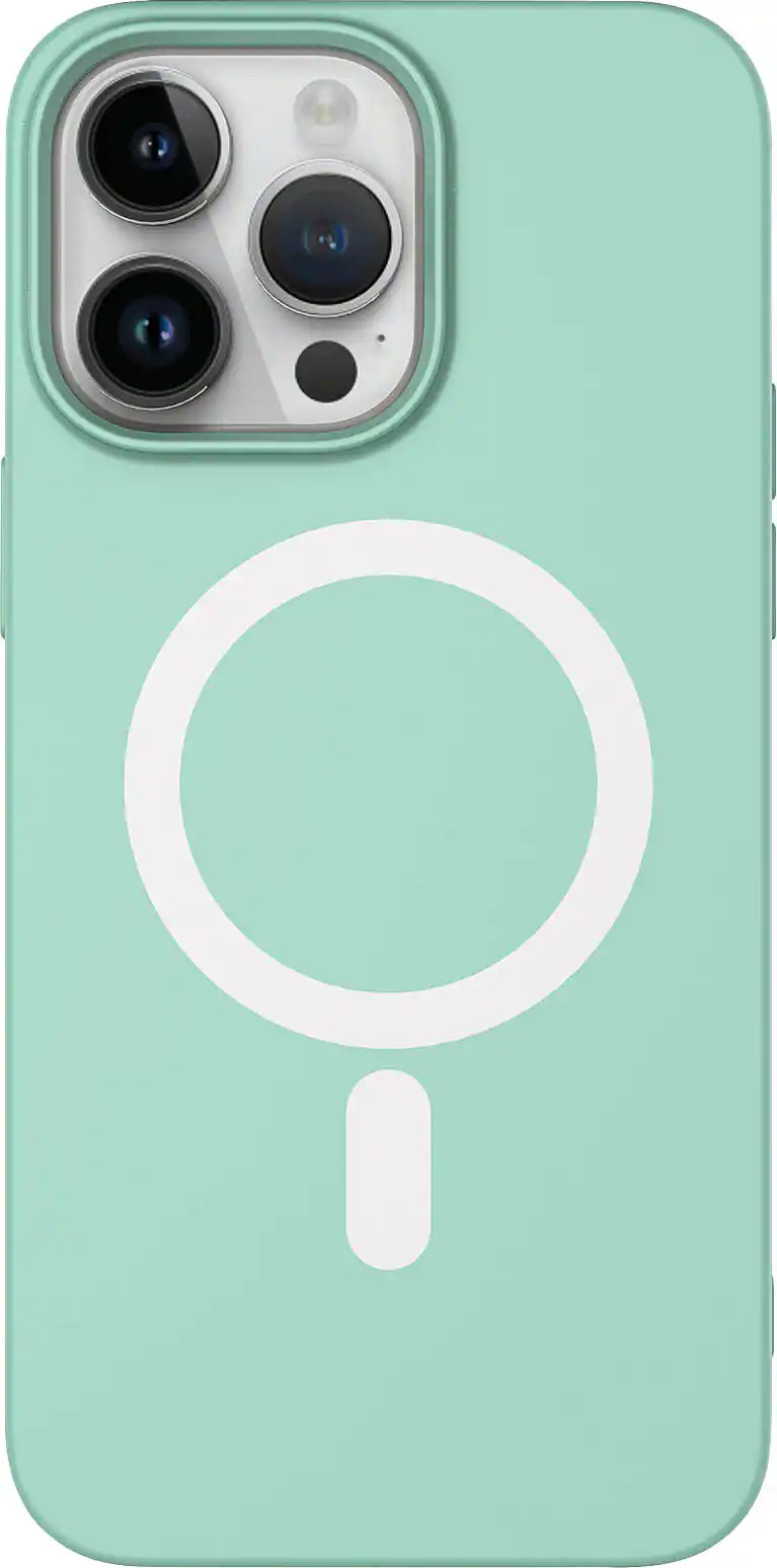 AMPD - Real Feel Soft Case with MagSafe for Apple iPhone 14 Pro Max - Pastel Green | Best Buy U.S.
