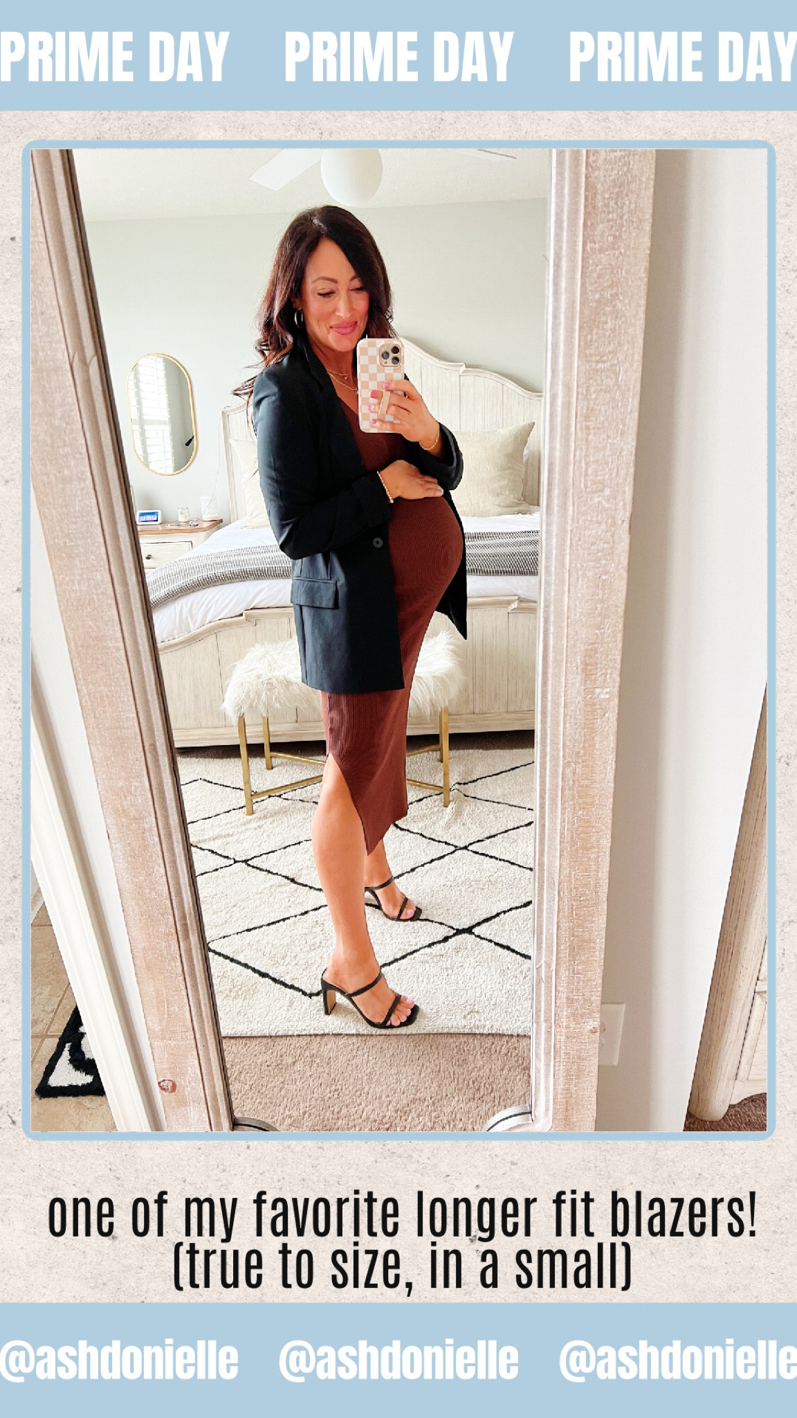 Blazer, dress & heels will be on sale for Amazon Prime Day! 
• blazer: SO good & true to size (longer fit - I’m in a small) 
• dress: true to size - I sized up to a medium & didn’t need too
• heels: sized up 1/2 size for a wider foot 

#LTKsalealert #LTKunder50 #LTKxPrimeDay
