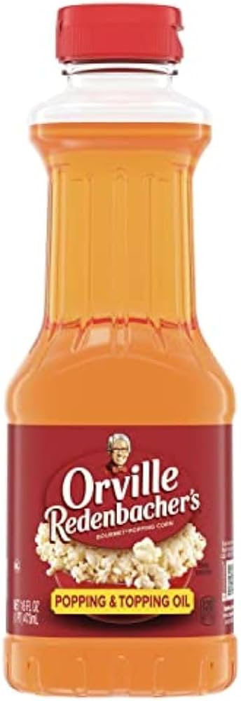 Orville Redenbacher’s Popping & Topping Buttery Flavored Popcorn Oil, 16 FL OZ Bottle (6 Pack) | Amazon (US)
