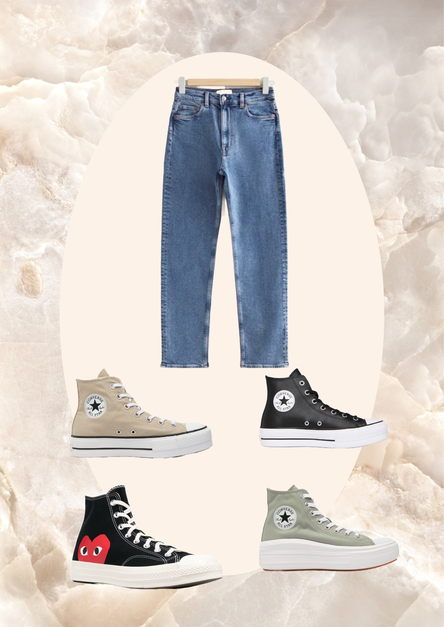 converse khaki move platform hi trainers