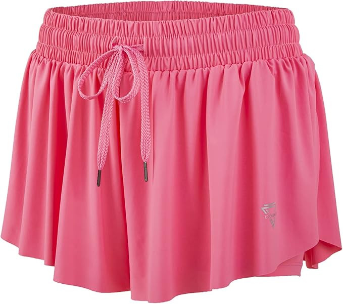 luogongzi 2 in 1 Flowy Running Shorts for Women Gym Yoga Athletic Womens Workout Biker Spandex Lo... | Amazon (US)