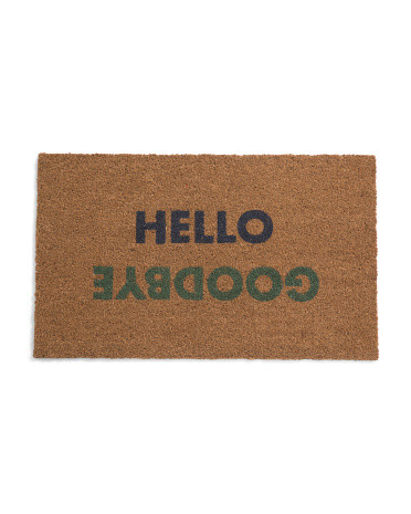 18x30 Hello Goodbye Coir Doormat | TJ Maxx
