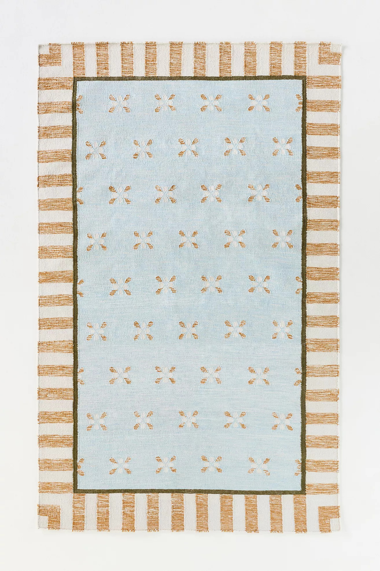 Bellus Flatwoven Indoor/Outdoor Striped Border Rug | Anthropologie (US)