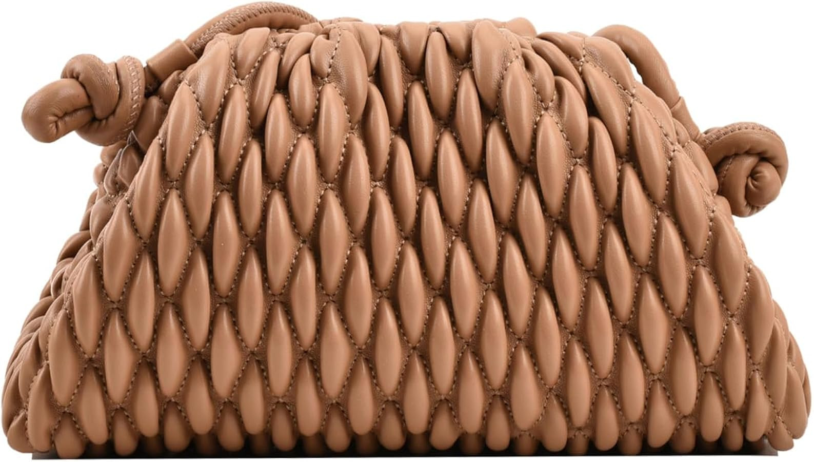 ELDA Dumpling Bag for Women Quilted Clutch Handbag Cloud Purse Fashion Ruched Bag Handmade Leathe... | Amazon (US)