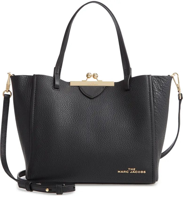 The Kiss Lock Mini Leather Tote | Nordstrom