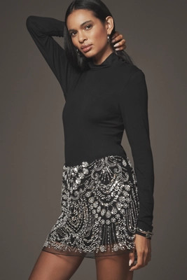 By Anthropologie Crystal-Embellished Skort | Anthropologie (US)