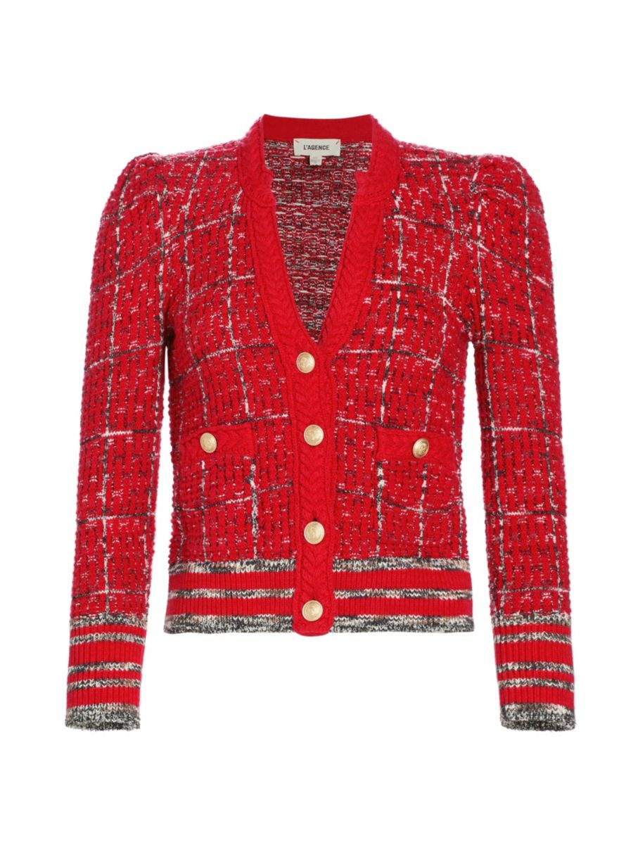 Jenni Windowpane Cardigan | Saks Fifth Avenue