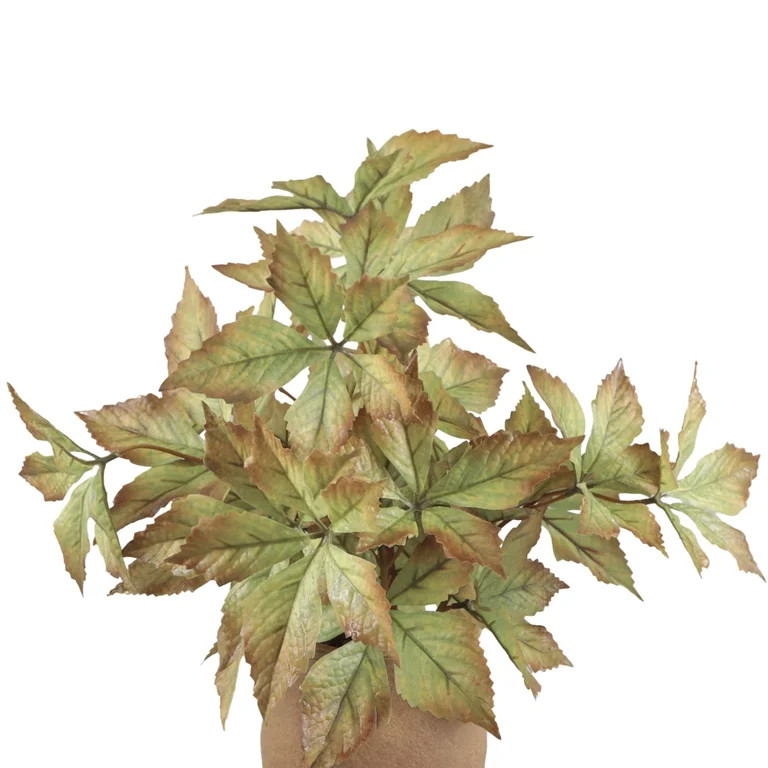 Better Homes and Gardens 20"H Artificial Real Tocuh Fall Leaves in 7"H Tan Ceramic Vase Made for ... | Walmart (US)