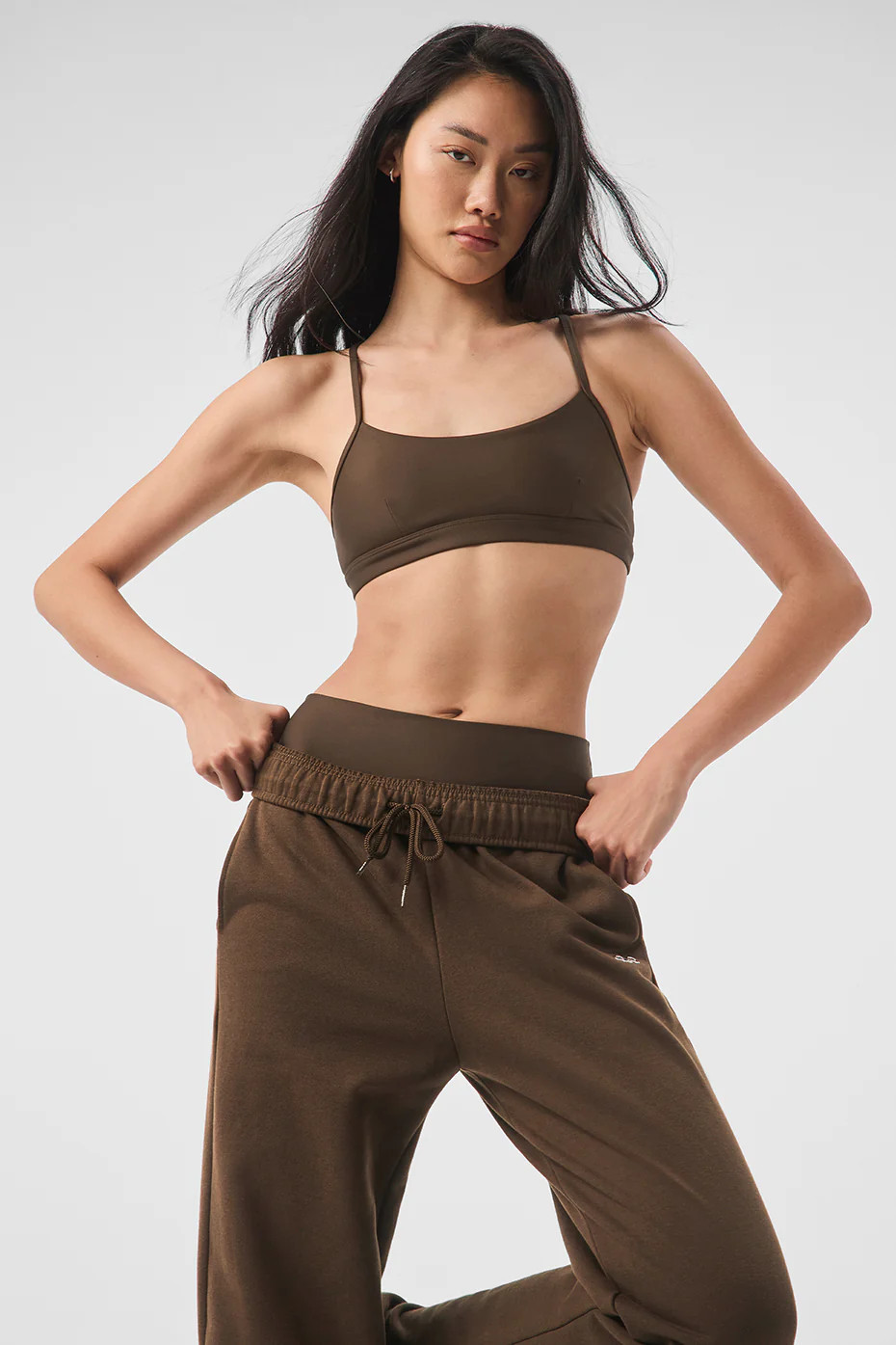 Alo YogaÂ® | Airlift Intrigue Bra in Espresso Brown, Size: Medium | Alo Yoga (US)