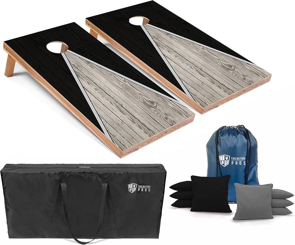Tailgating Pros Pyramid Cornhole Board Set w/Bean Bags and Carrying Case - 4'x2' Regulation Corn ... | Amazon (US)
