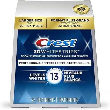 Crest 3D White Whitestrips Professional Effects, At-Home Teeth Whitening Kit, 22 Treatments, 13 L... | Amazon (CA)