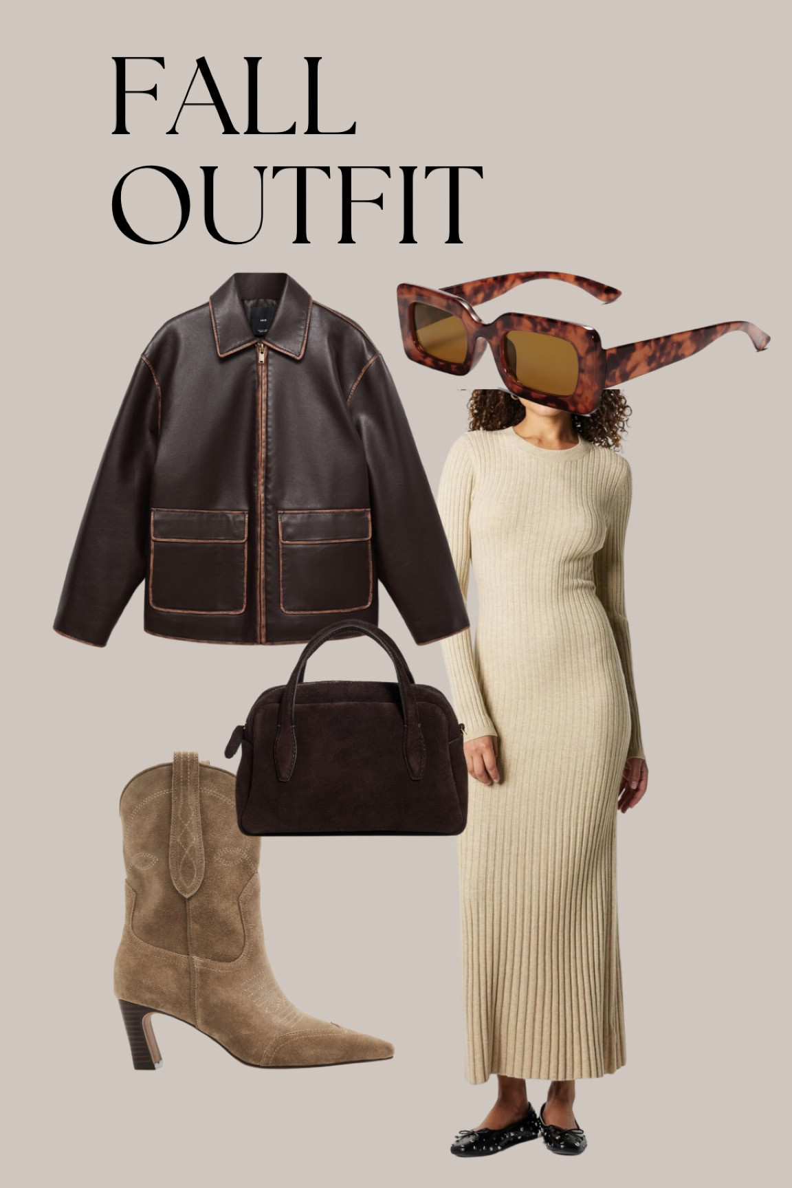 Fall outfit with a ribbed dress, leather jacket, suede handbag, suede boots

#LTKStyleTip #LTKItBag #LTKSeasonal