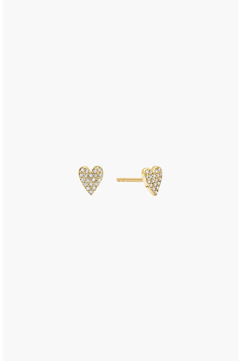 Heart Pavé Diamond Stud Earrings (Women) | Nordstrom | Nordstrom
