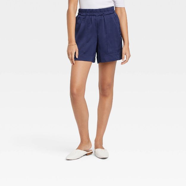 Women's High-Rise Satin Pull-On Shorts - A New Day™ | Target