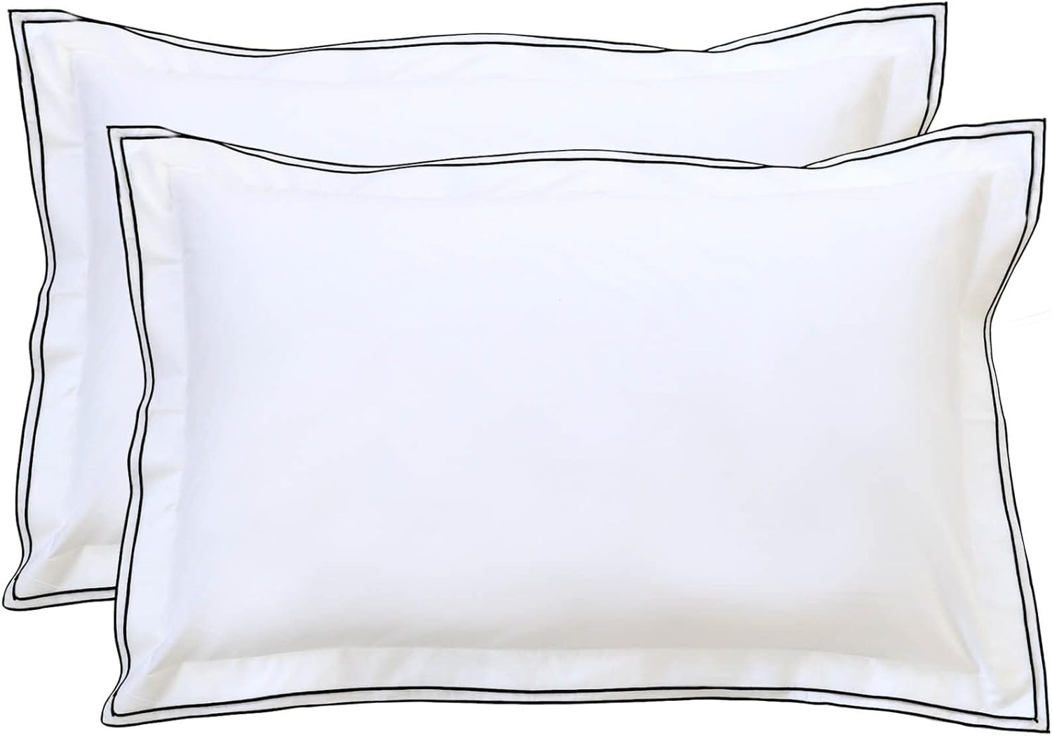 White King Size Pillow Shams Set of 2, 100% Cotton Pillow Cases, 20x36 | Amazon (US)