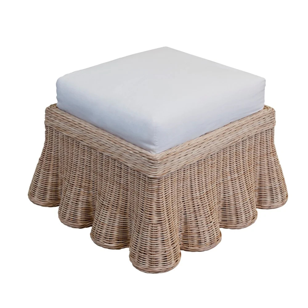 Scallop Square Ottoman | Paloma & Co.