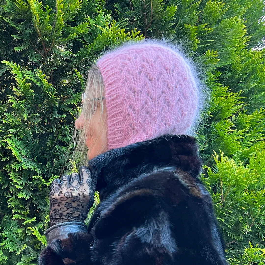 Knit Hood Women Winter Hat Hand Knit Mohair Balaclava - Etsy | Etsy (US)