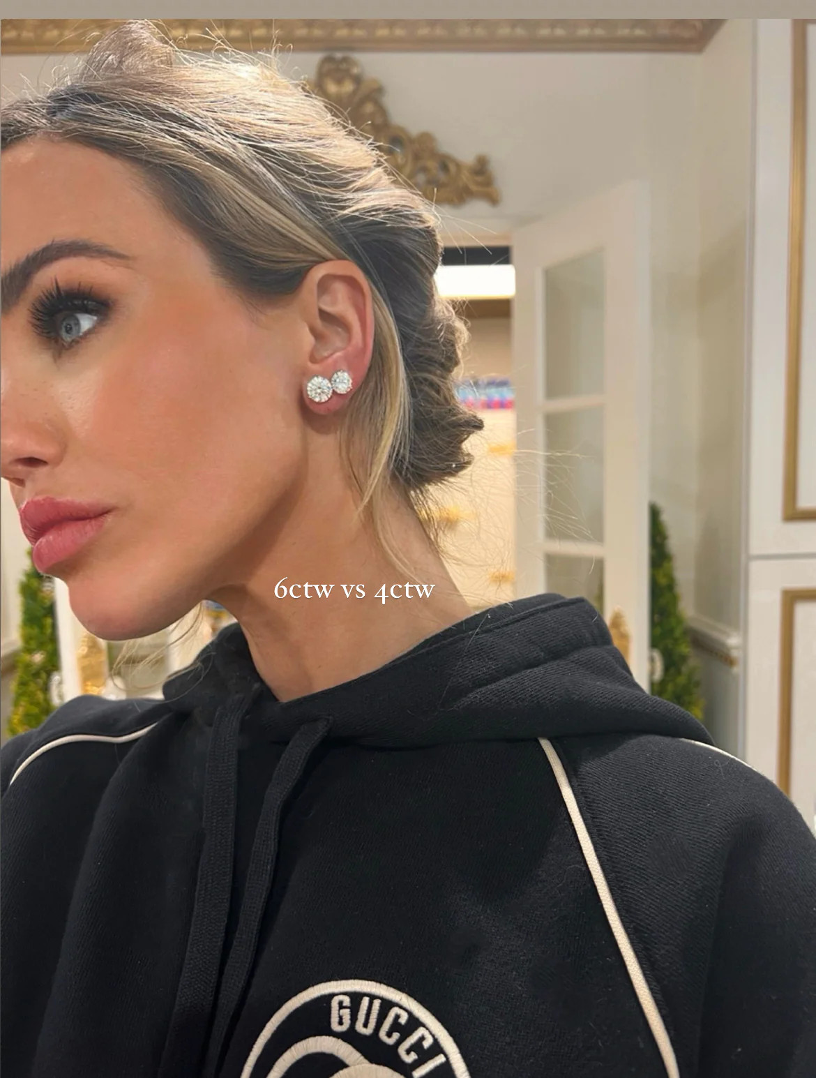 Lab Grown Three Prong Martini Diamond Stud Earrings (4ctw) | RW Fine Jewelry