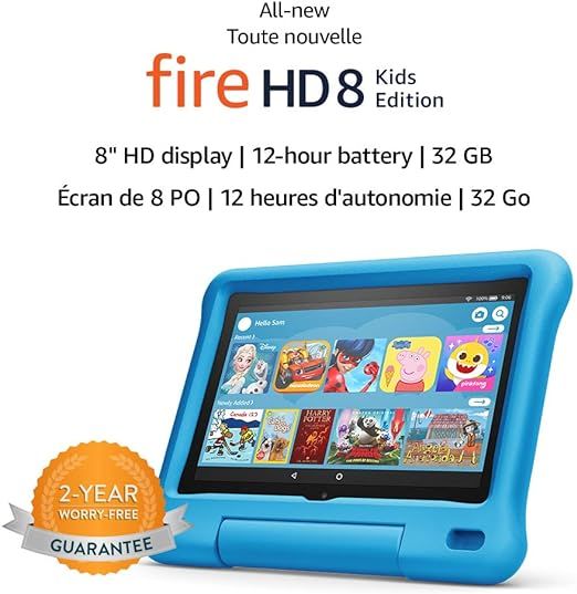 All-new Fire HD 8 Kids Edition tablet, 8" HD display, 32 GB, Kid-Proof Case, Blue | Amazon (CA)