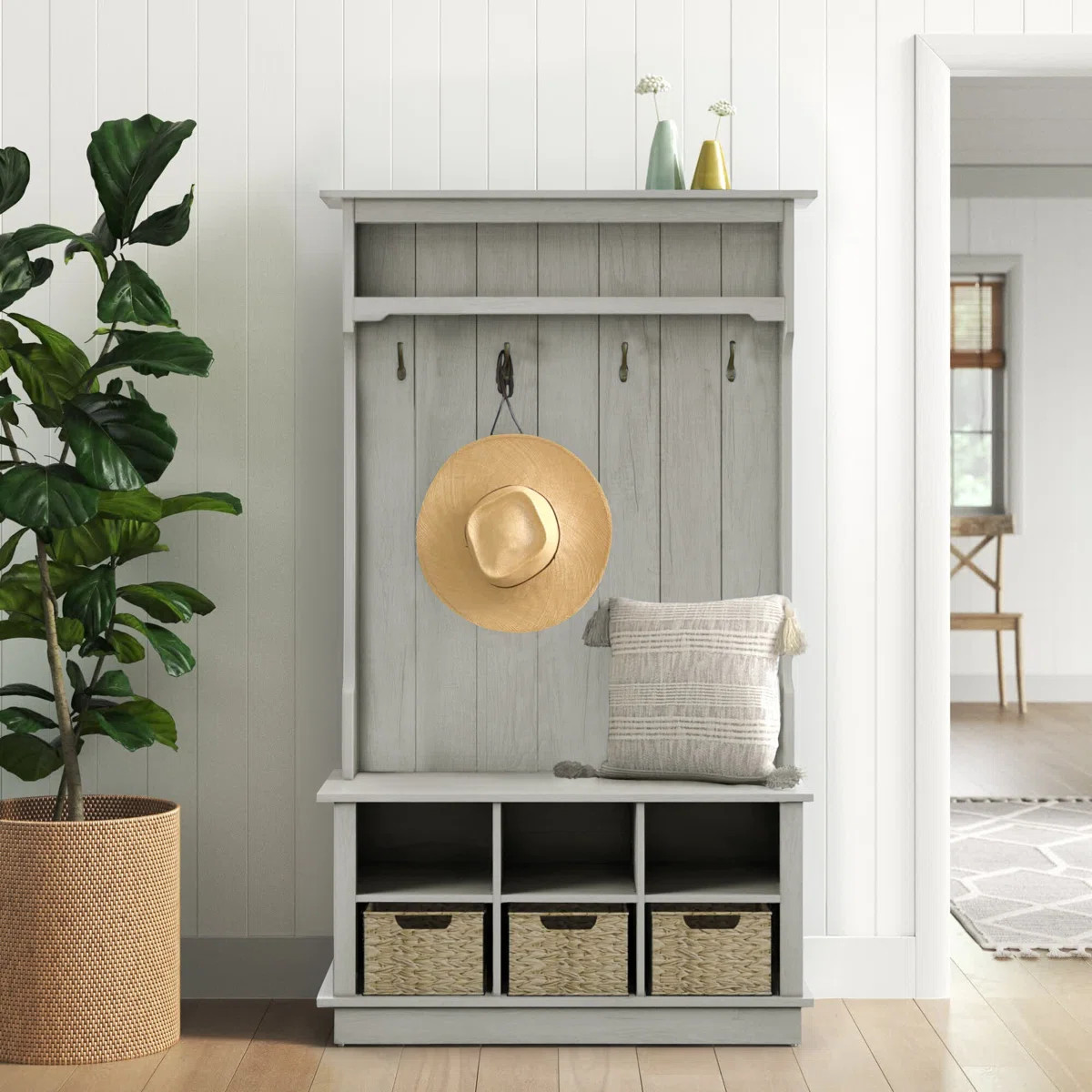 Bridget Hall Tree with Open Storage | Wayfair North America