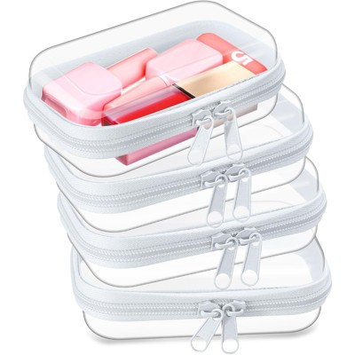Narwey 4 Pcs Hard Clear Zipper Case Makeup Bags Plastic Zipper Pouch | Target