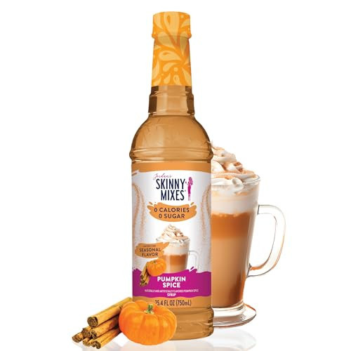 Jordan's Skinny Syrups Sugar Free Coffee Syrup, Pumpkin Spice Flavor Drink Mix, Zero Calorie Flavoring for Chai Latte, Protein Shake, Food & More, Gluten Free, Keto Friendly, 25.4 Fl Oz, 1 Pack | Amazon (US)