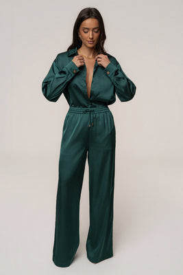 Emerald Sunny Day Drawstring Pants | JLUXLABEL US