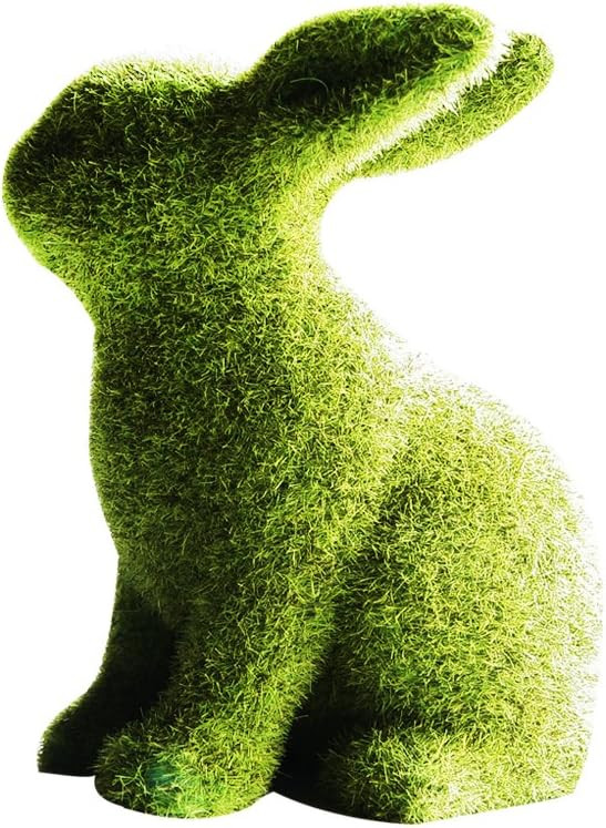 Flocked Bunny ReFlocked Bunny Green Resin Rabbit Easter Rabbit Combination Rabbit Ornaments Decor... | Amazon (US)