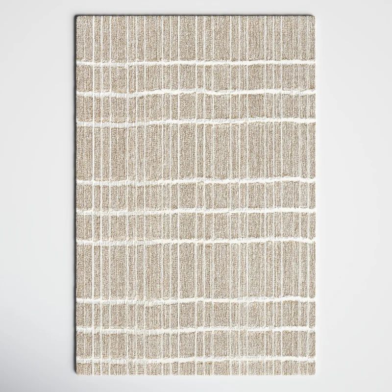 Gilmore Handmade Wool Brown/White Rug | Wayfair North America