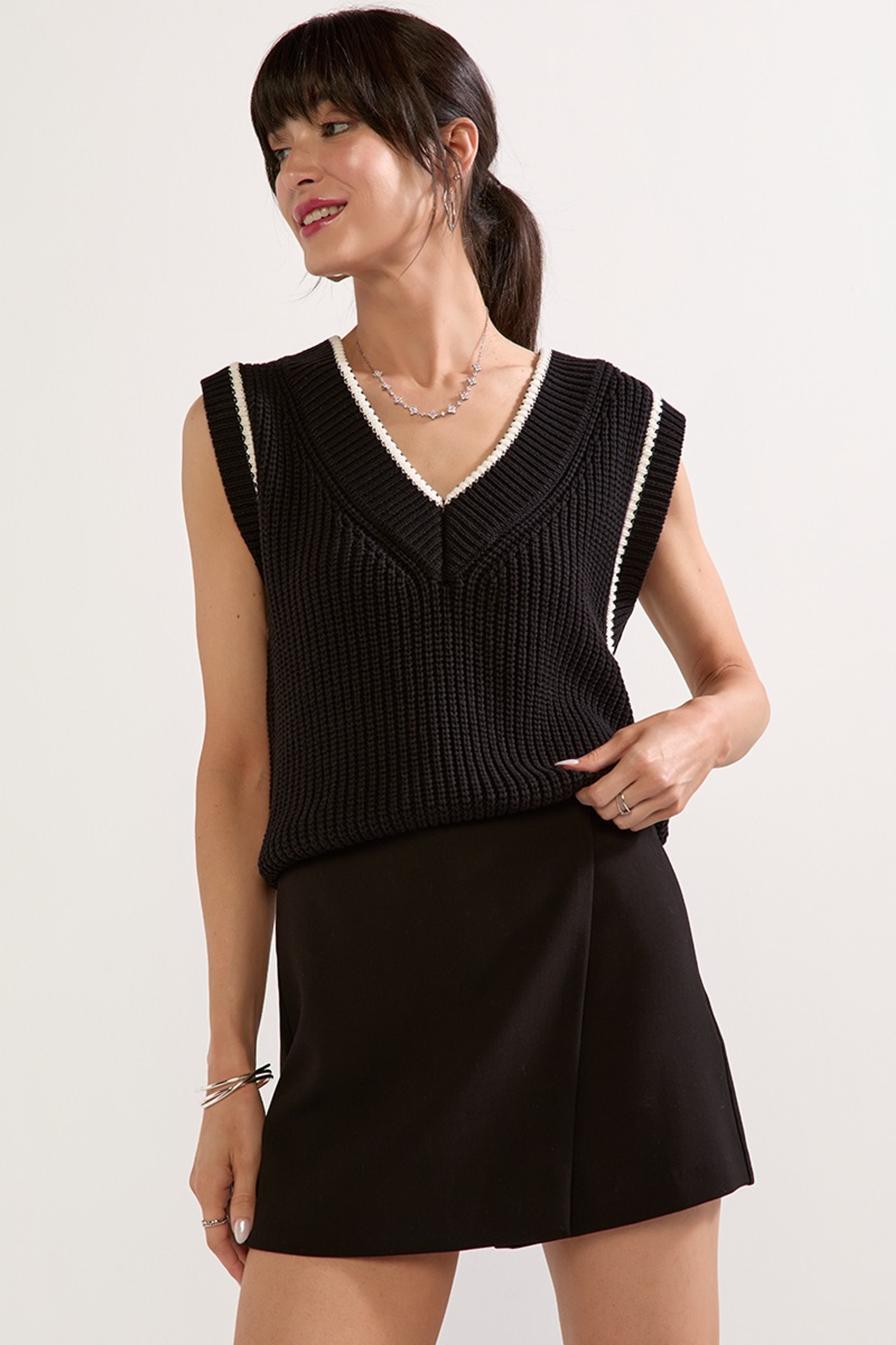 Nicole Twill Mini Skort | Francesca's