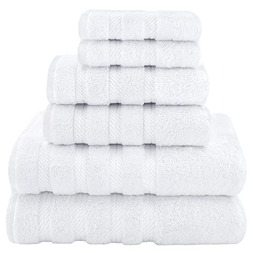 American Soft Linen Towel Set 2 Bath Towels 2 Hand Towels 2 Washcloths Super Soft Absorbent 100% Tur | Amazon (US)