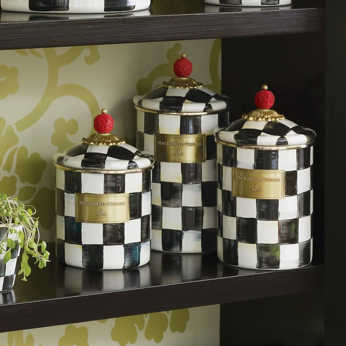 MacKenzie-Childs Courtly Check Canister | Williams-Sonoma
