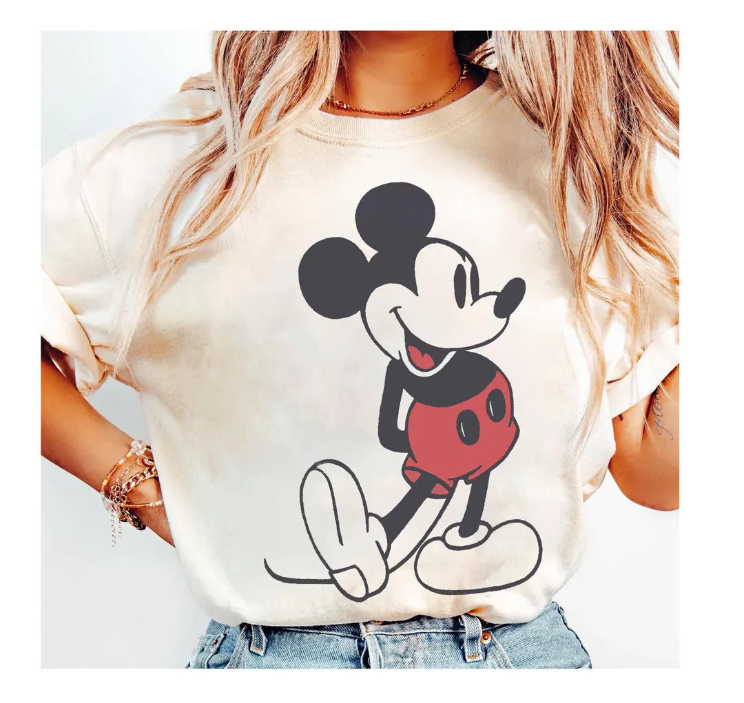 Disney Mickey & Friends Mickey Mouse Vintage Portrait T-shirt, Mickey Mouse Classic Pose Shirt, W... | Etsy (US)