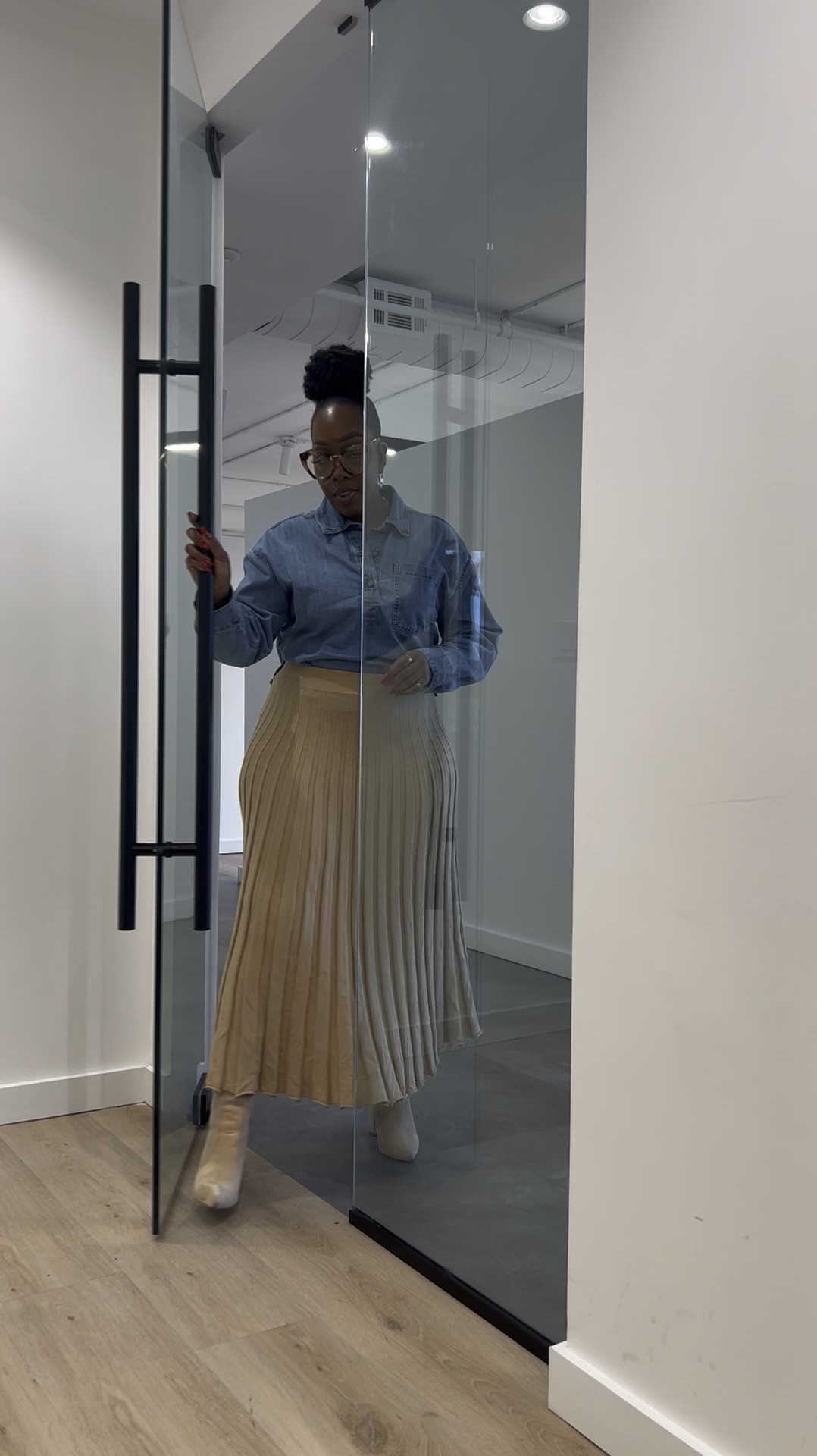 This skirt was from a random Jewish boutique I happened upon years ago. Paired with one of my favorite denim shirts  

#LTKStyleTip #LTKFindsUnder50 #LTKWorkwear