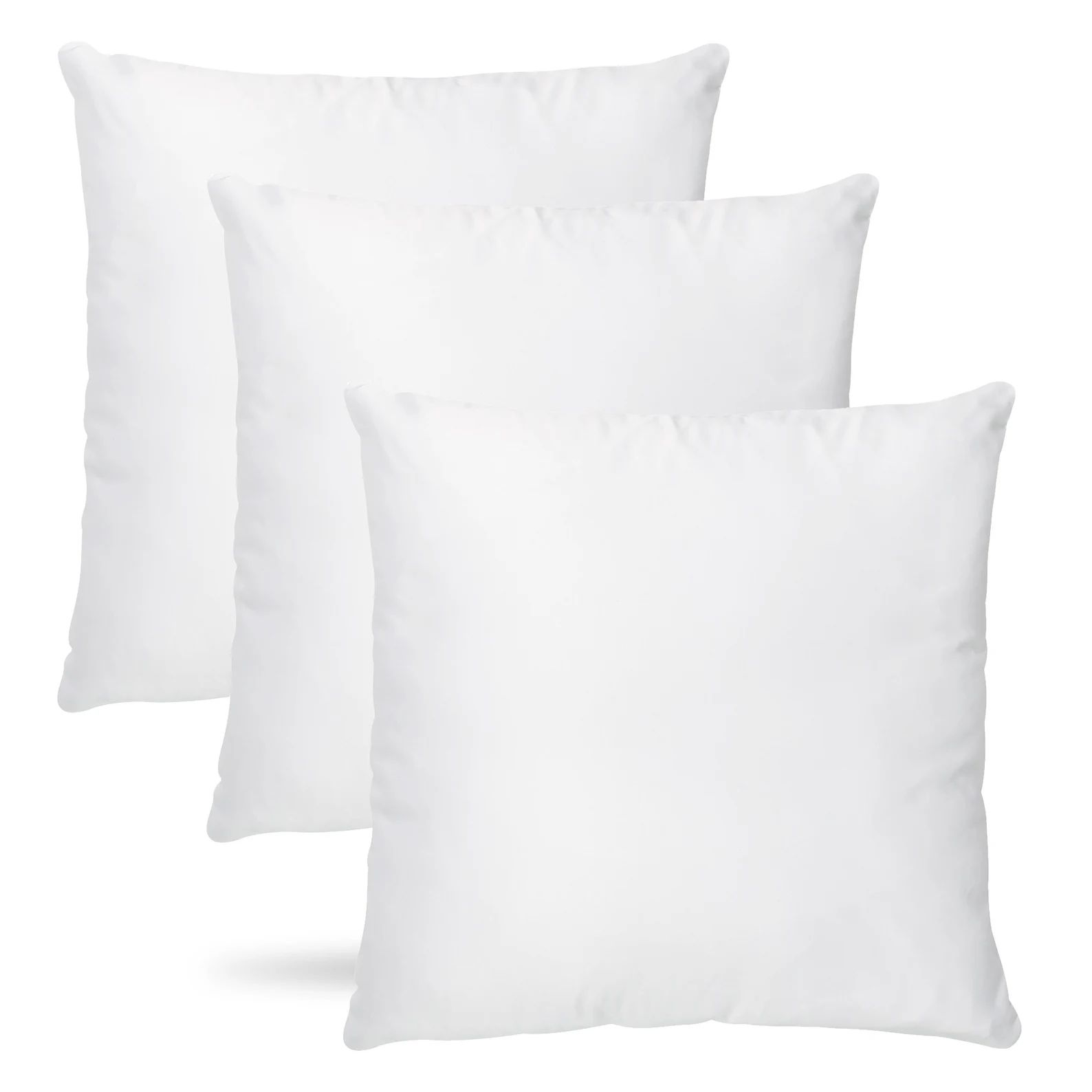 Set of Three Made in USA Pillow Insert Form Cushion Euro Sham Microfiber White 14x14 16x16 18x18 ... | Etsy (US)