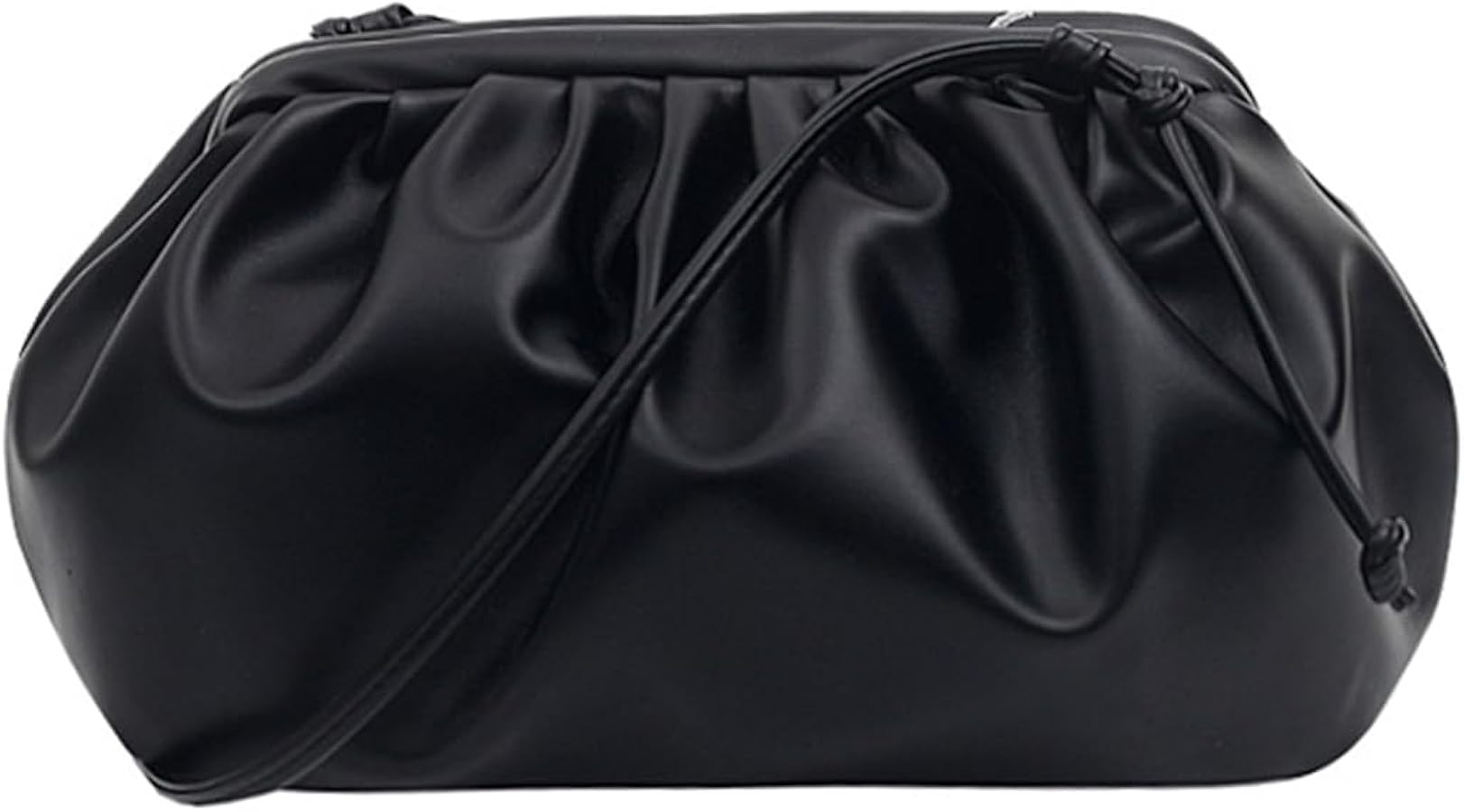 Leather Clutch Purses Bag for Women,Soft Cloud Crossbody Evening Bag Detachable Strap | Amazon (US)