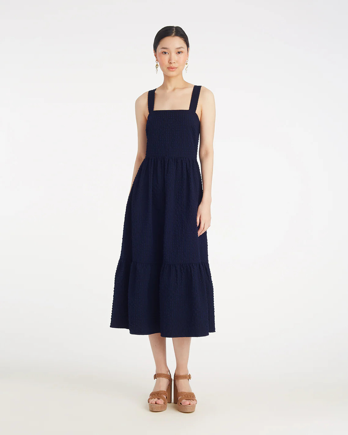 Blake Midi Dress in Seersucker | Draper James (US)