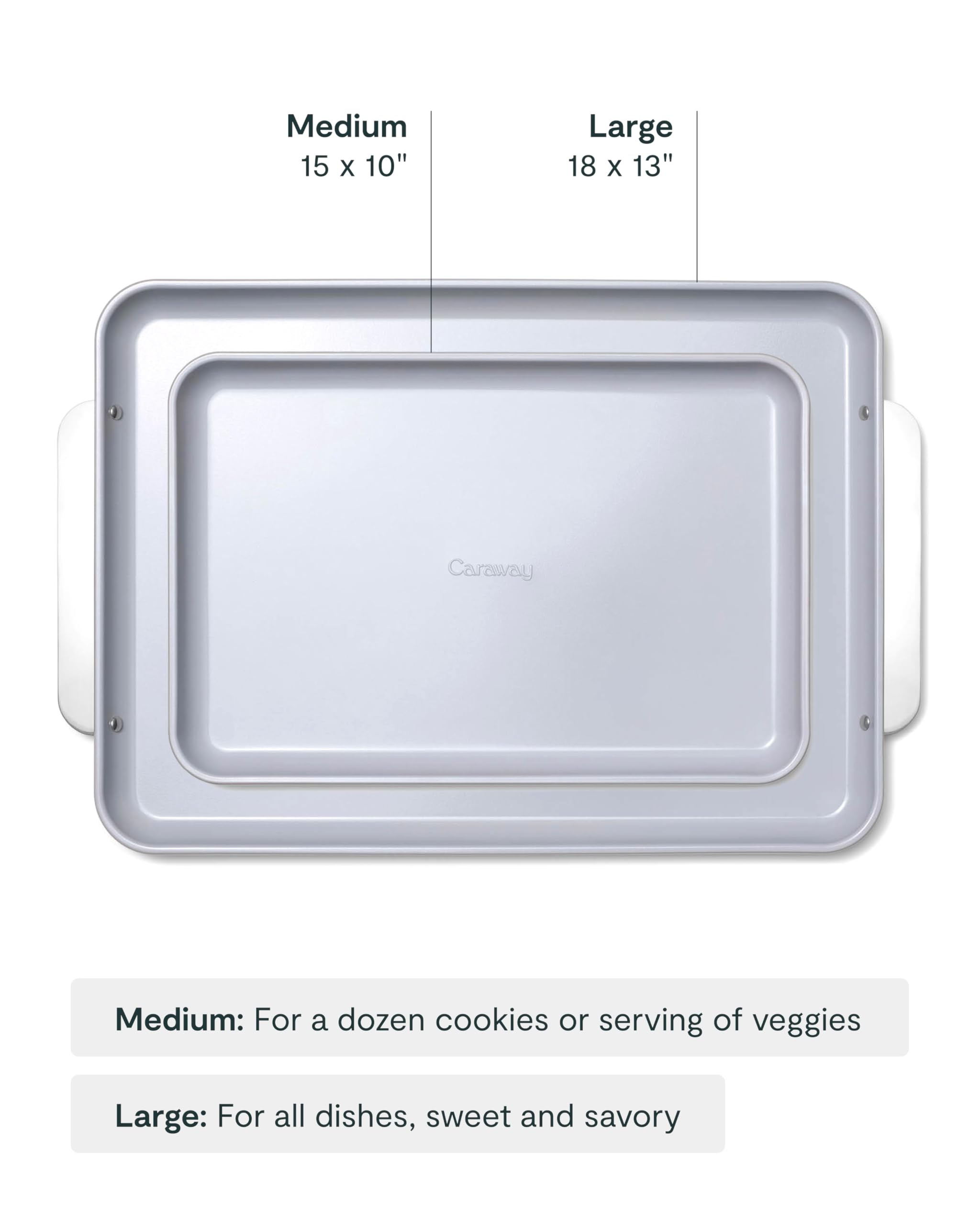 Caraway Non-Stick Ceramic Baking Sheet Duo - Naturally Slick Ceramic Coating - Non-Toxic, PTFE & ... | Amazon (US)