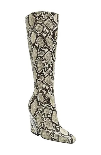 NINETY UNION Viva Snake-Embossed Knee High Boot in Natural Snake at Nordstrom Rack, Size 11 | Nordstrom Rack