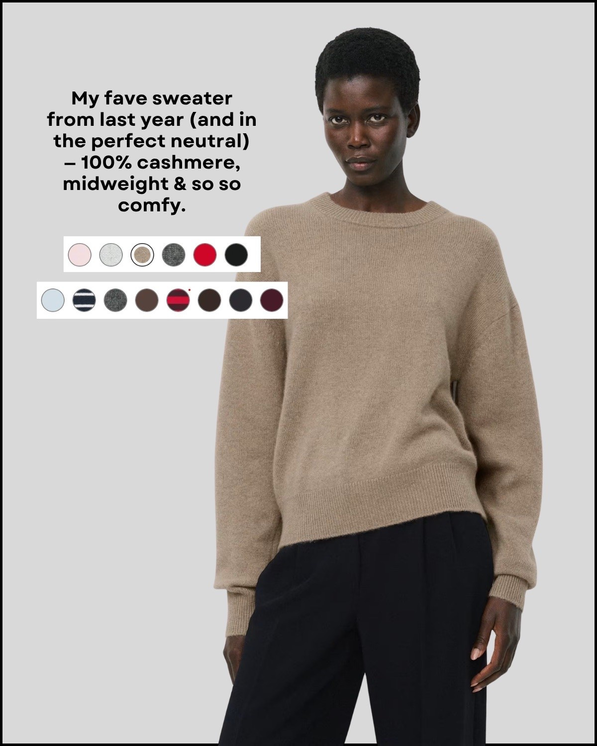 essential cashmere sweater from aritzia 

love the quality, look, and the opitons of colors! more of a relaxed style, i wore mine everyday last fall & winter

linked to another fave cashmere sweater with more of a balloon shape

fall style / fall sweaters / elevated style / style over 30 

 #LTKSeasonal