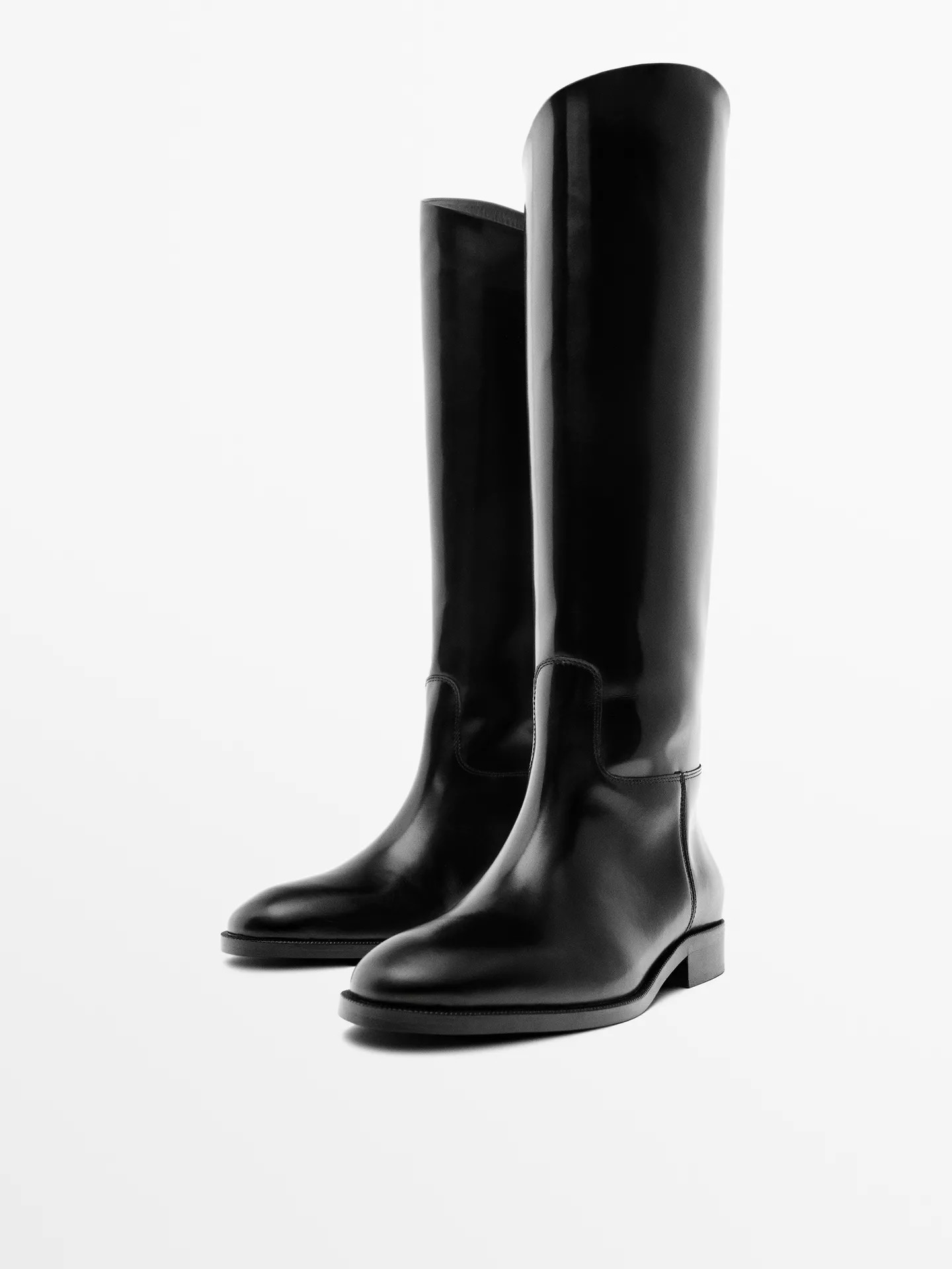 Bottes d’équitation en cuir - Made in Spain | Massimo Dutti FR