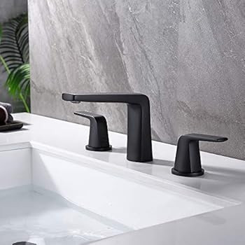 JAKARDA 8 inch 2 Handles Widespread Bathroom Faucet 3 Holes with Pop up Drain Assembly and Water Sup | Amazon (US)